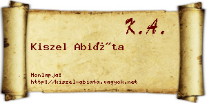 Kiszel Abiáta névjegykártya
